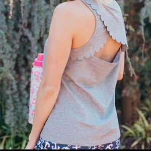 Scalloped Edge BLUE Women's Top